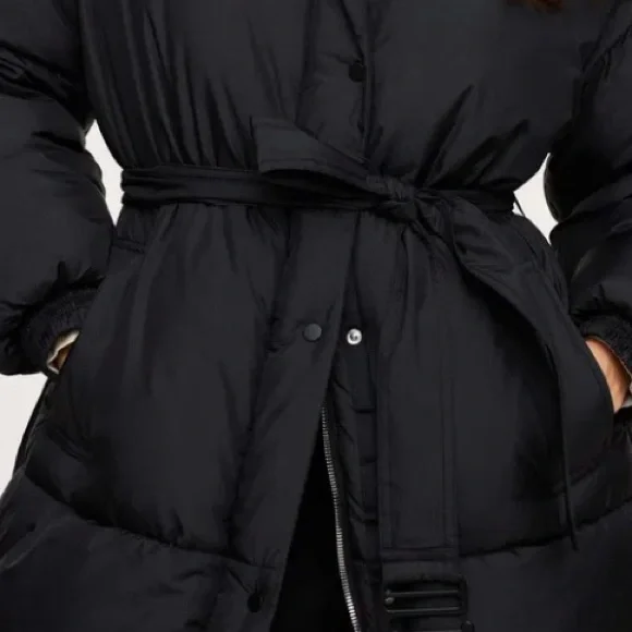 Mango Black Belted Puffer Jacket - Picture 5 of 5